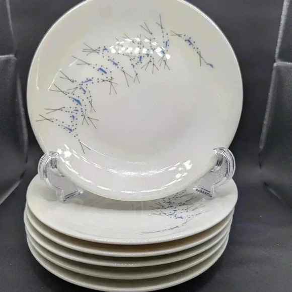 Ben Seibel Iroquois Other - S/6 BEN SEIBEL Iroquois Impromptu VISION atomic Bread Butter Plates MCM Vintage